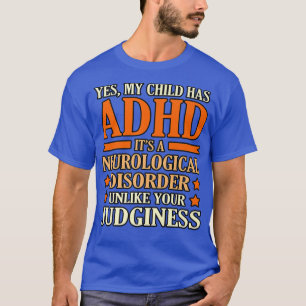 Camiseta Mi hijo tiene TDAH Discapacidad Naranja Cinta
