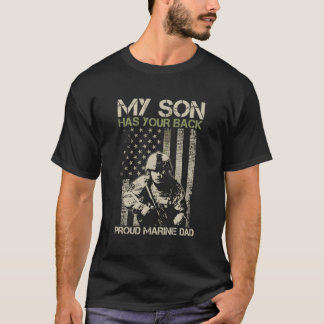 Camiseta Mi Hijo Tiene Tu Camuflaje De Regreso-Marina-Papá
