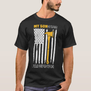 Camiseta Mi Hijo Tiene Tu Espalda, Fuego, Papá Usa La Bande