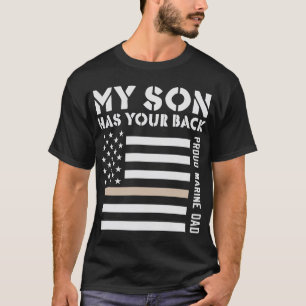 Camiseta Mi Hijo Tiene Tu Espalda Orgullosa Marina Papá Ba