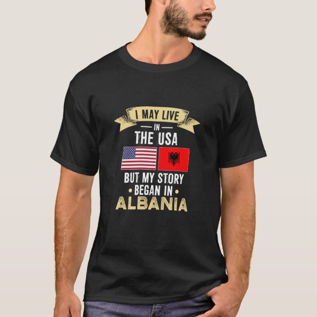 Camiseta Mi historia comenzó en albania (Anverso)
