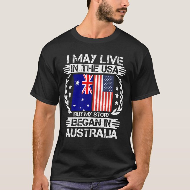 Camiseta Mi Historia Comenzó En Australia (Anverso)