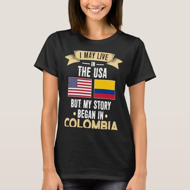 Camiseta Mi historia comenzó en colombia (Anverso)