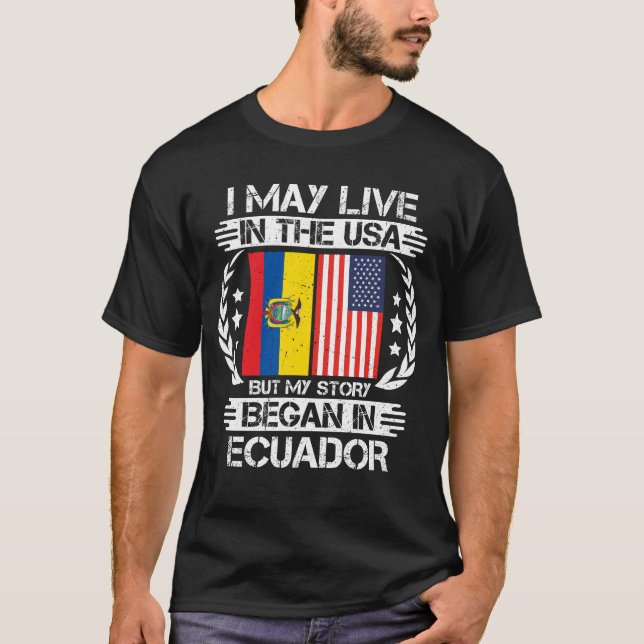 Camiseta Mi Historia Comenzó En Ecuador (Anverso)