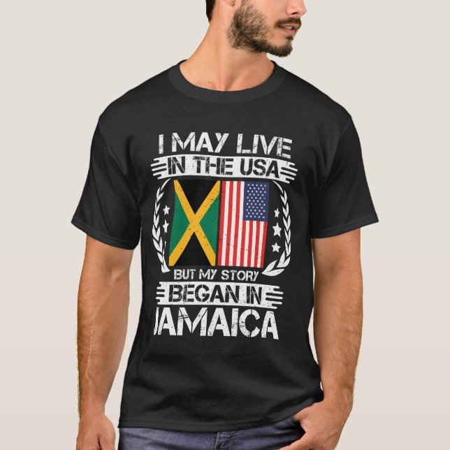 Camiseta Mi Historia Comenzó En Jamaica (Anverso)