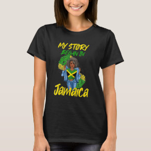 Camiseta Mi Historia Comenzó En Jamaica, Reina Africana Jam