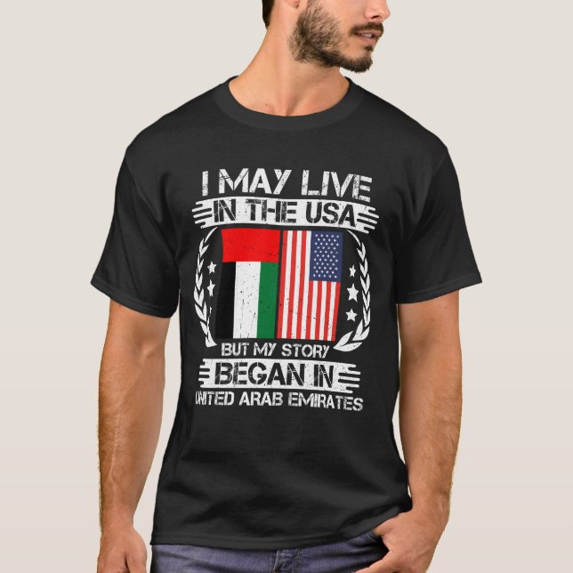 Camiseta Mi Historia Comenzó En Los Emiratos Árabes Unidos (Anverso)