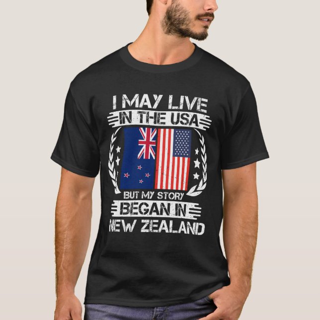 Camiseta Mi Historia Comenzó En Nueva Zelanda (Anverso)