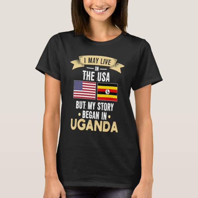 Camiseta Mi historia comenzó en uganda (Anverso)