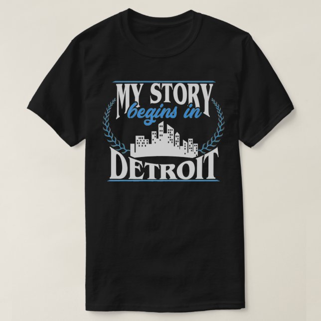 Camiseta Mi historia comienza en Detroit Premium (Diseño del anverso)