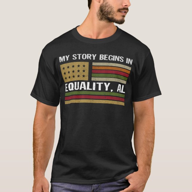 Camiseta Mi historia comienza en EQUALITY AL (Anverso)