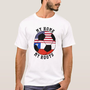 Camiseta Mi Hogar Mis Raíces Chile Bandera Fútbol