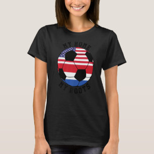 Camiseta Mi hogar, mis raíces, el fútbol de bandera de los 