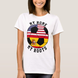 Camiseta Mi Hogar Mis Raíces España Bandera Fútbol