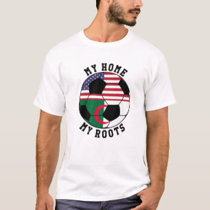 Camiseta Mi hogar, mis raíces, fútbol con bandera de Argeli