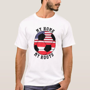 Camiseta Mi hogar, mis raíces, fútbol de bandera de Austria