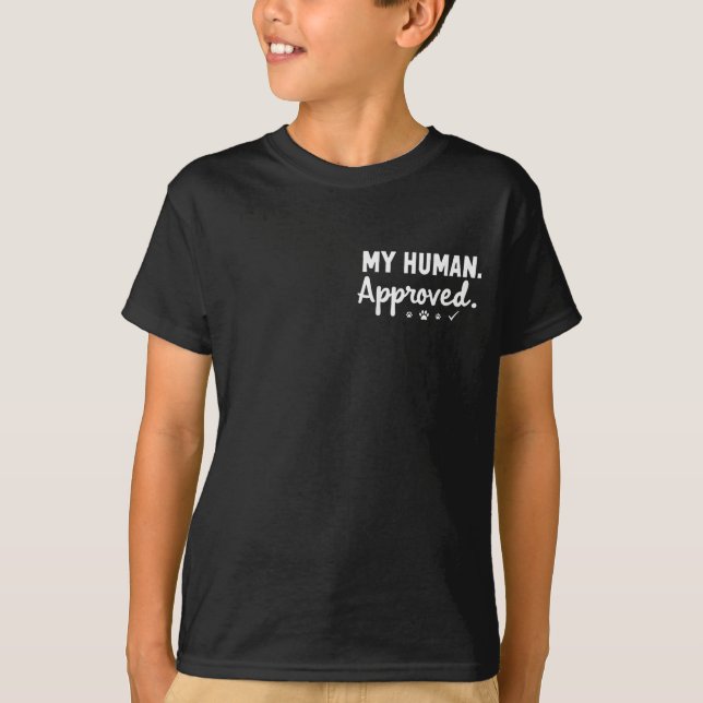 Camiseta Mi humano aprobado (Anverso)