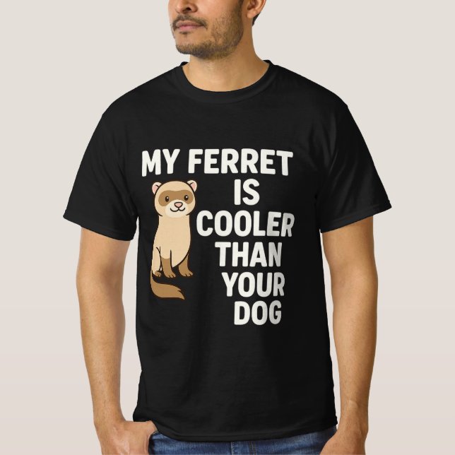 Camiseta Mi hurón es más frío que tu perro (Anverso)