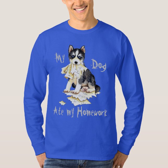 Camiseta Mi Husky Ate Mi Casa (Anverso)