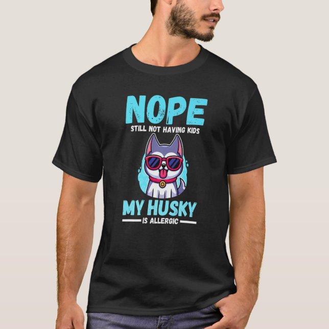 Camiseta Mi Husky Es Alérgico (Anverso)
