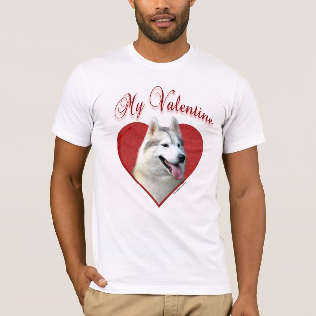 Camiseta Mi Husky Siberiano Valentine: Amar a los Huskies (Anverso)