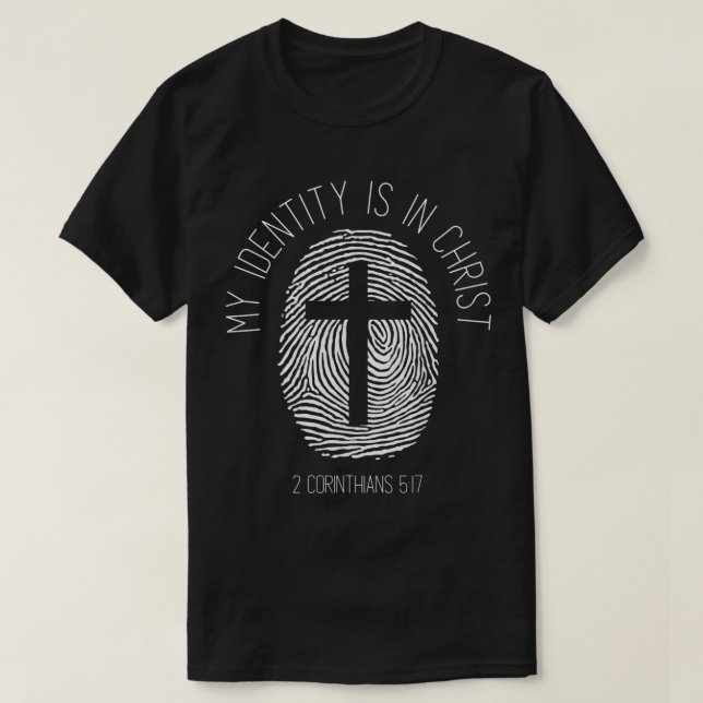 Camiseta Mi Identidad Está En Cristo Jesús La Biblia Cristi (Diseño del anverso)