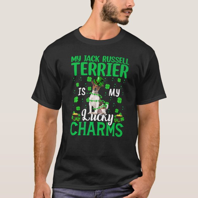 Camiseta Mi Jack Russell Terrier Es Mi Lucky Charms St Patr (Anverso)