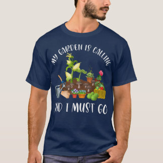 Camiseta Mi jardín llama a divertida jardinería de vege