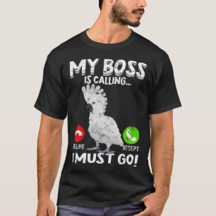 Camiseta Mi Jefe Llama Parrot Bird Cockatoo
