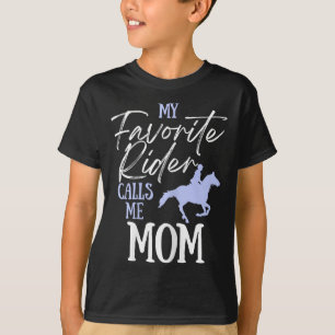 Camiseta Mi Jinete Favorito Me Llama Mamá Divertido Amante
