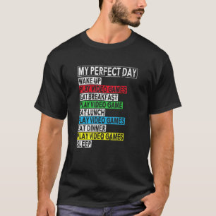 Camiseta Mi juego de día perfecto Ropa de la computadora Vi