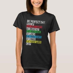 Camiseta Mi juego de día perfecto Ropa de la computadora Vi