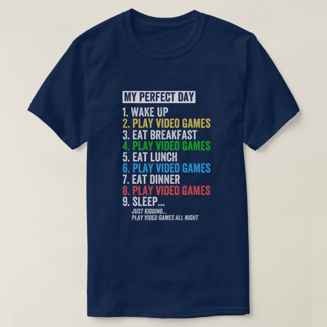 Camiseta Mi juego de video perfecto para el día divertido G (Diseño del anverso)