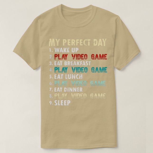 Camiseta Mi juego de video perfecto para el día divertido G (Diseño del anverso)