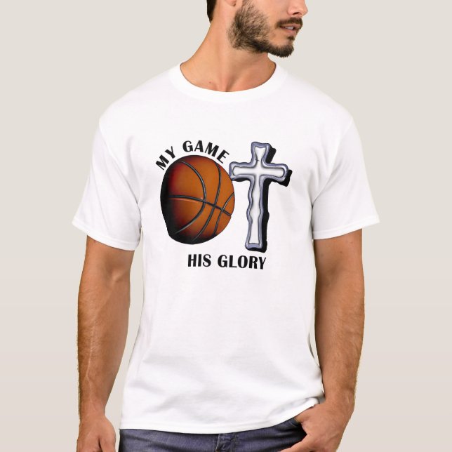 Camiseta Mi juego es su gloria Jesús del Baloncesto (Anverso)