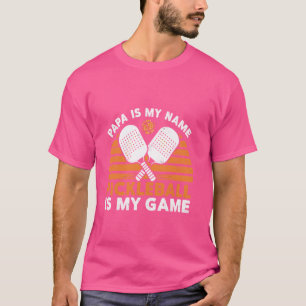Camiseta Mi juego PickleBall Papá mi nombre papá abuelo Pic