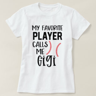 Camiseta Mi jugador de béisbol preferido me llama regalo de