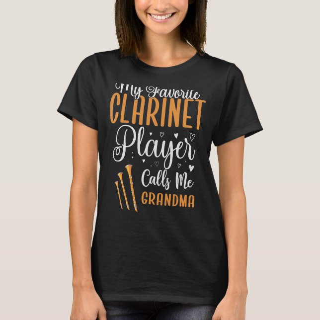Camiseta Mi jugador de Clarinet favorito me llama Grandma C (Anverso)