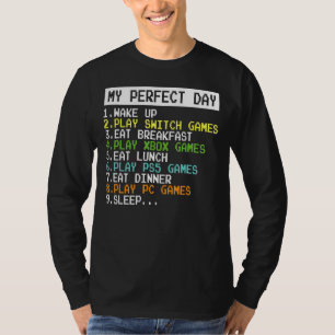 Camiseta Mi Jugador De Día Perfecto Para Los Jóvenes Videoj