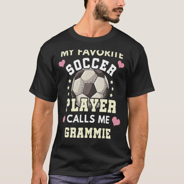Camiseta Mi jugador de fútbol favorito me llama fútbol feme (Anverso)