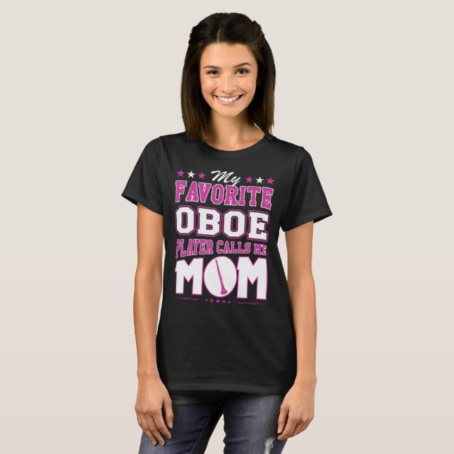 Camiseta Mi jugador de Oboe del favorito me llama mamá (Anverso completo)