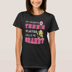 Camiseta Mi jugador de tenis favorito me llama abuelita par