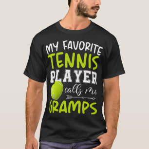 Camiseta Mi jugador de tenis favorito me llama abuelo