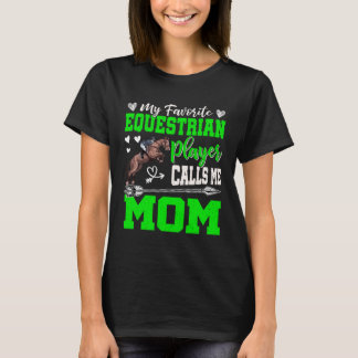 Camiseta Mi jugador ecuestre favorito me llama mamá dulce M