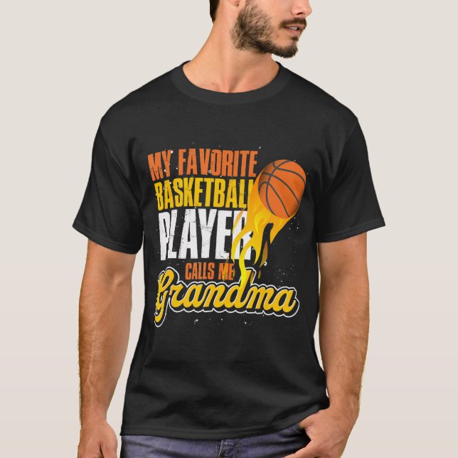 Camiseta Mi jugador favorito de baloncesto me llama abuelit (Anverso)