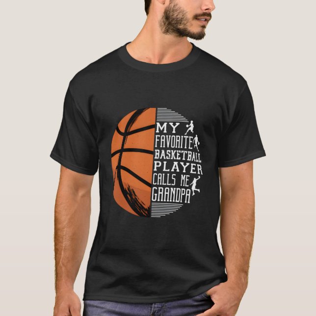 Camiseta Mi jugador favorito de baloncesto me llama abuelit (Anverso)