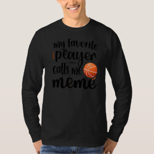 Camiseta Mi jugador favorito de baloncesto me llama abuelo 