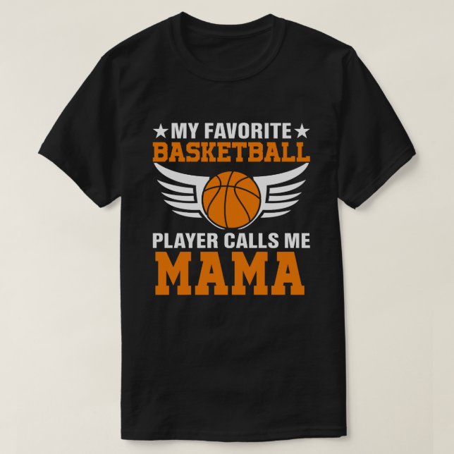Camiseta Mi jugador favorito de baloncesto me llama cesta M (Diseño del anverso)