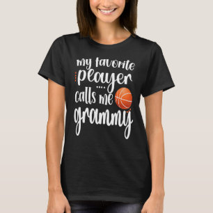 Camiseta Mi jugador favorito de baloncesto me llama Grammy 