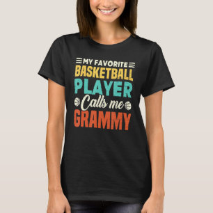Camiseta Mi jugador favorito de baloncesto me llama Grammy 
